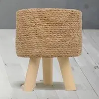 Water Hyacinth Foot Stool - Brown