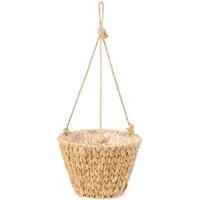 Water Hyacinth Hanging Planter - Brown