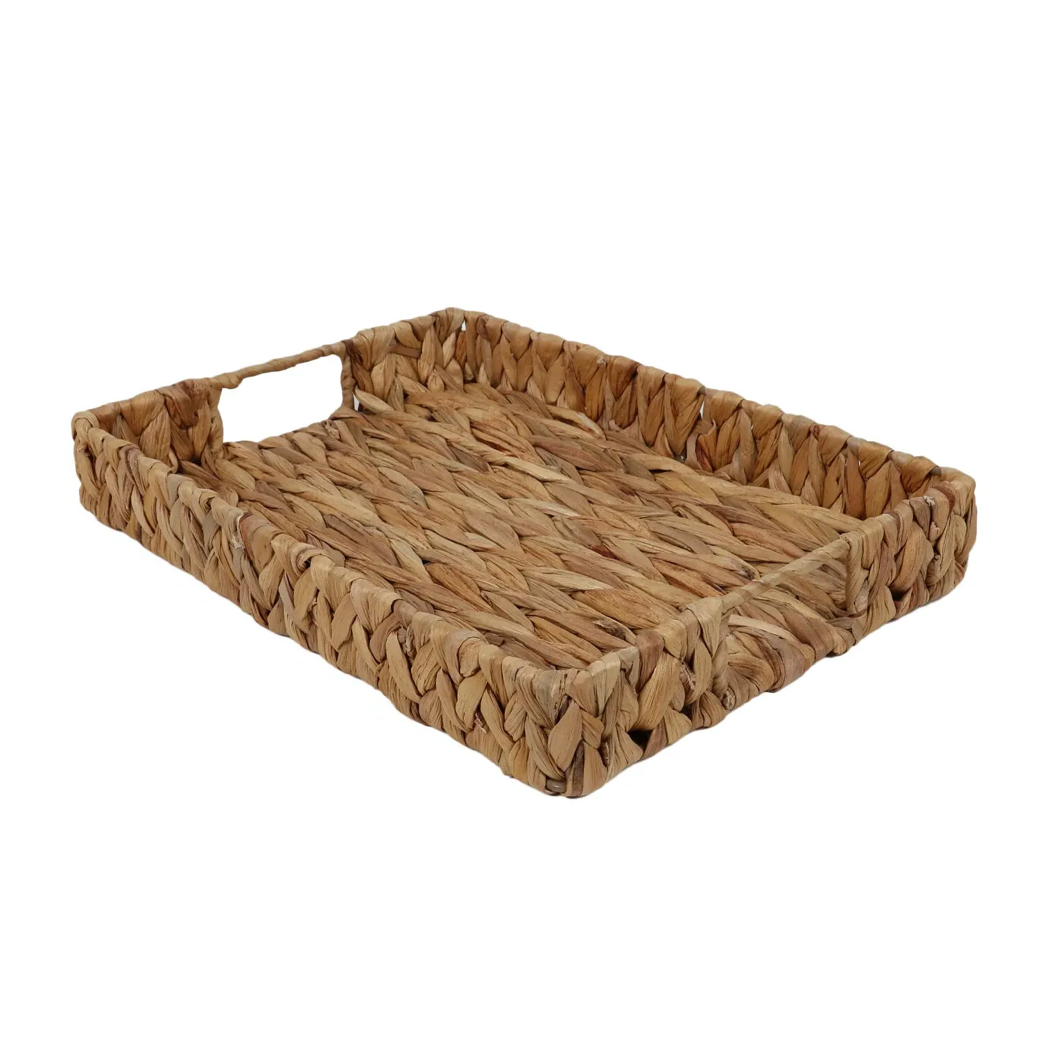 Water Hyacinth Serving Tray 2 Pack - Brown