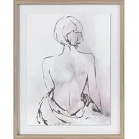 Watercolour Effect Nude Framed Art