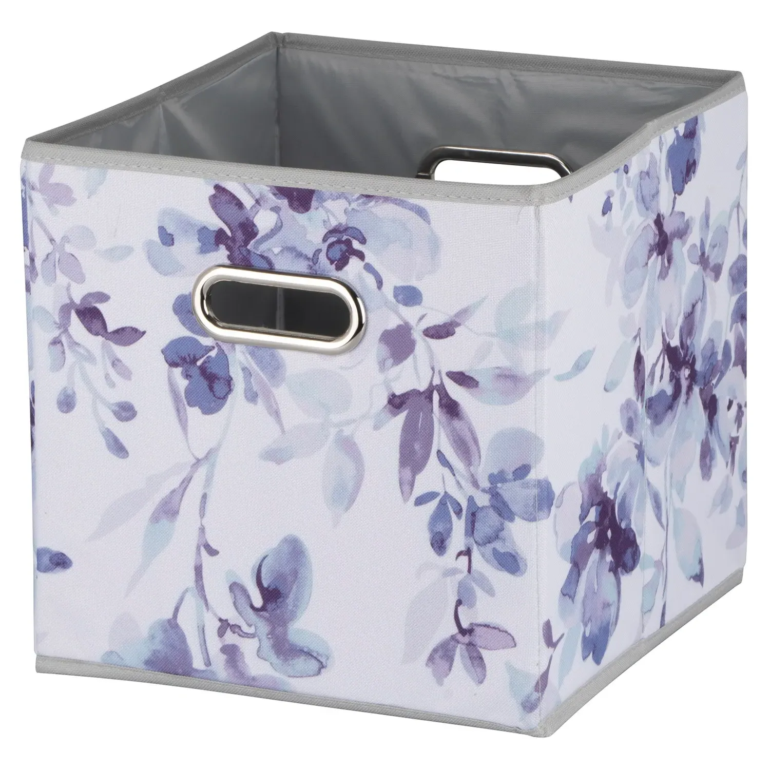 Watercolour Floral Storage Cube - Purple