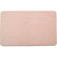 Wave Memory Foam Bath Mat - Blush