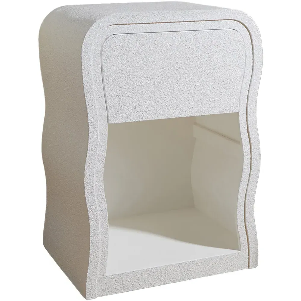 Wavey Side Table - White, MDF