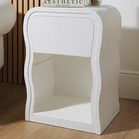 Wavey Side Table - White, MDF