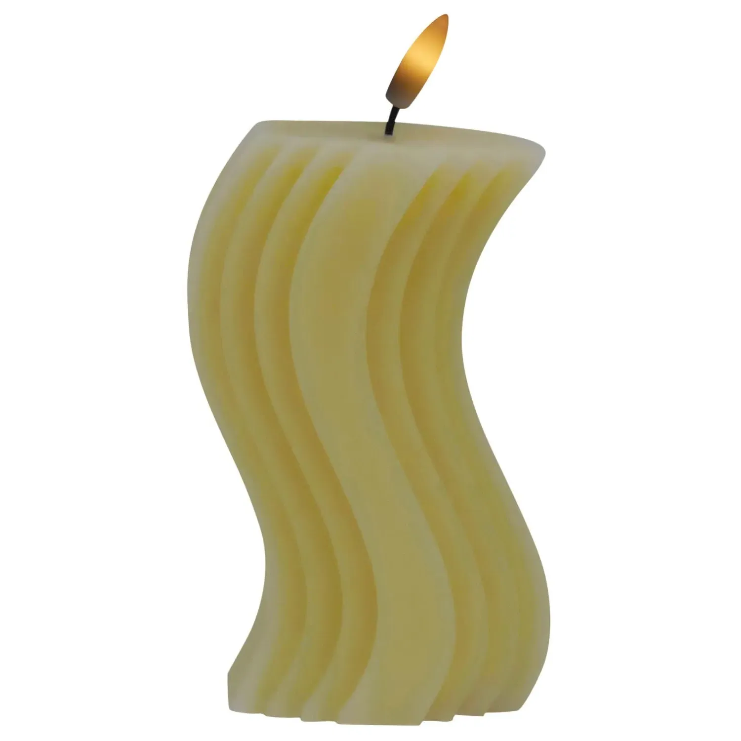 Wavy LED Candle - Cream