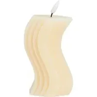 Wavy LED Candle - Cream