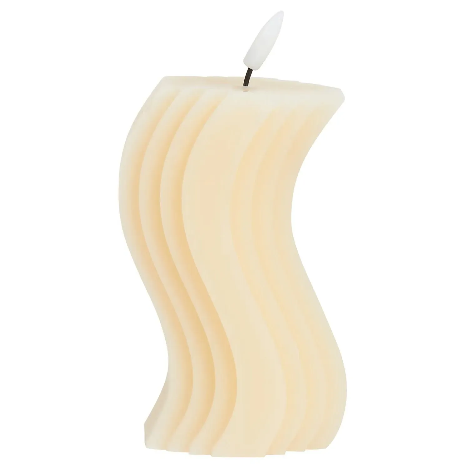 Wavy LED Candle - Cream image