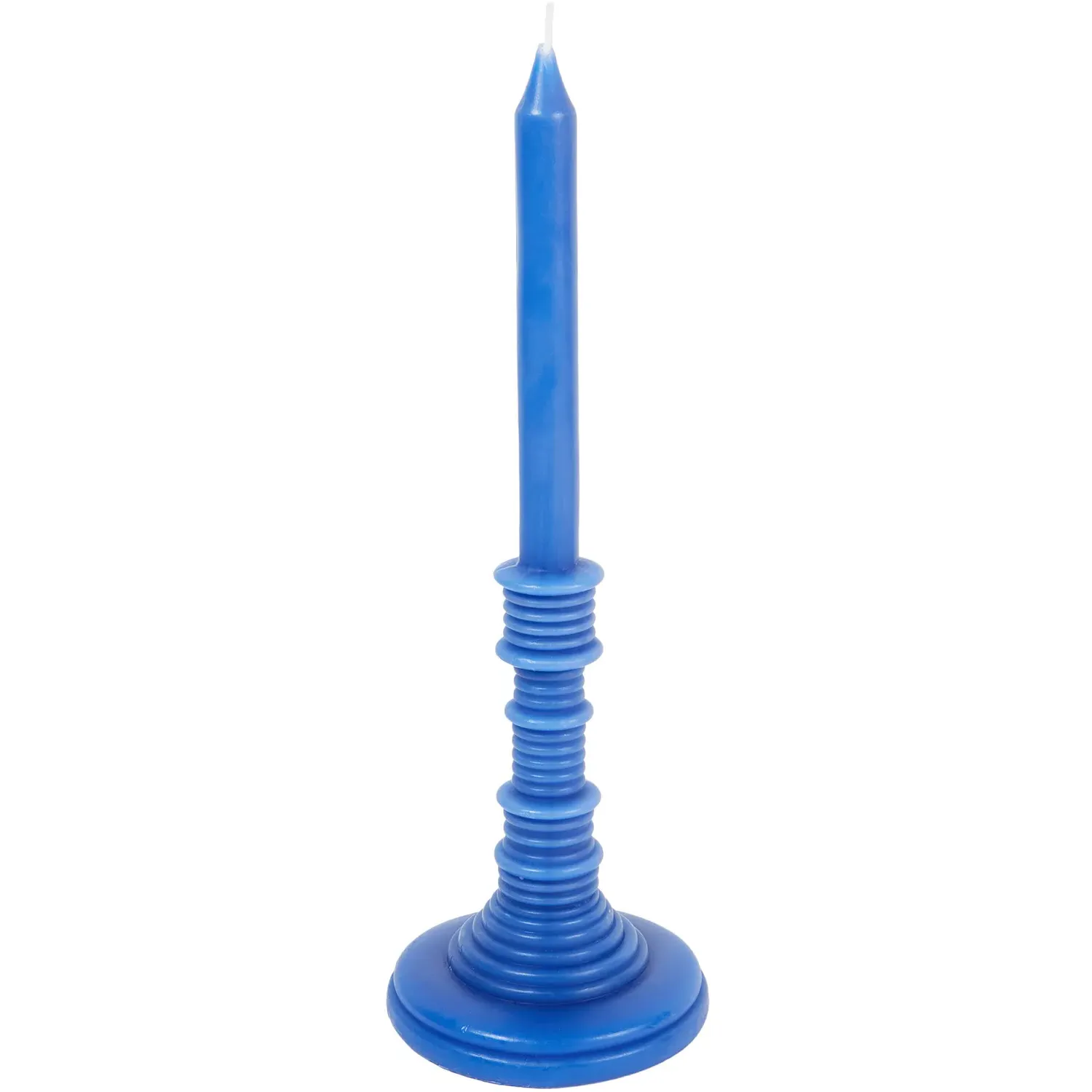 Wax Candle Stick with Moulded Base - Assorted Colors
