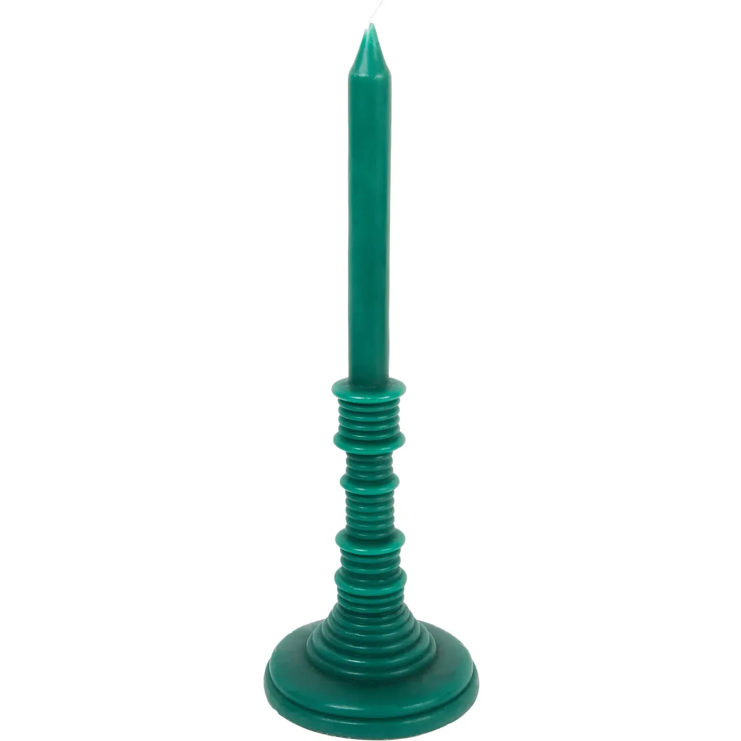 Wax Candle Stick with Moulded Base - Assorted Colors
