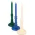 Wax Candle Stick with Moulded Base - Assorted Colors