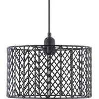 Weaved Pendant Shade - Black, Metal