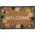 Welcome Border Coir Tray Mat - Brown