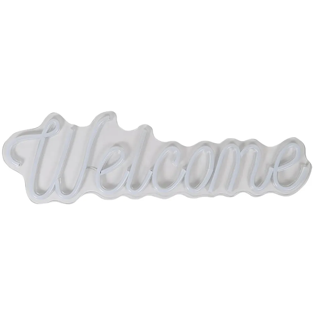 Welcome LED Neon Light - White