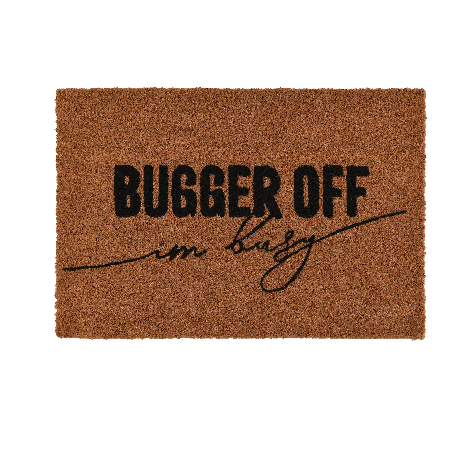 Welcome Printed Coir Door Mat - Brown