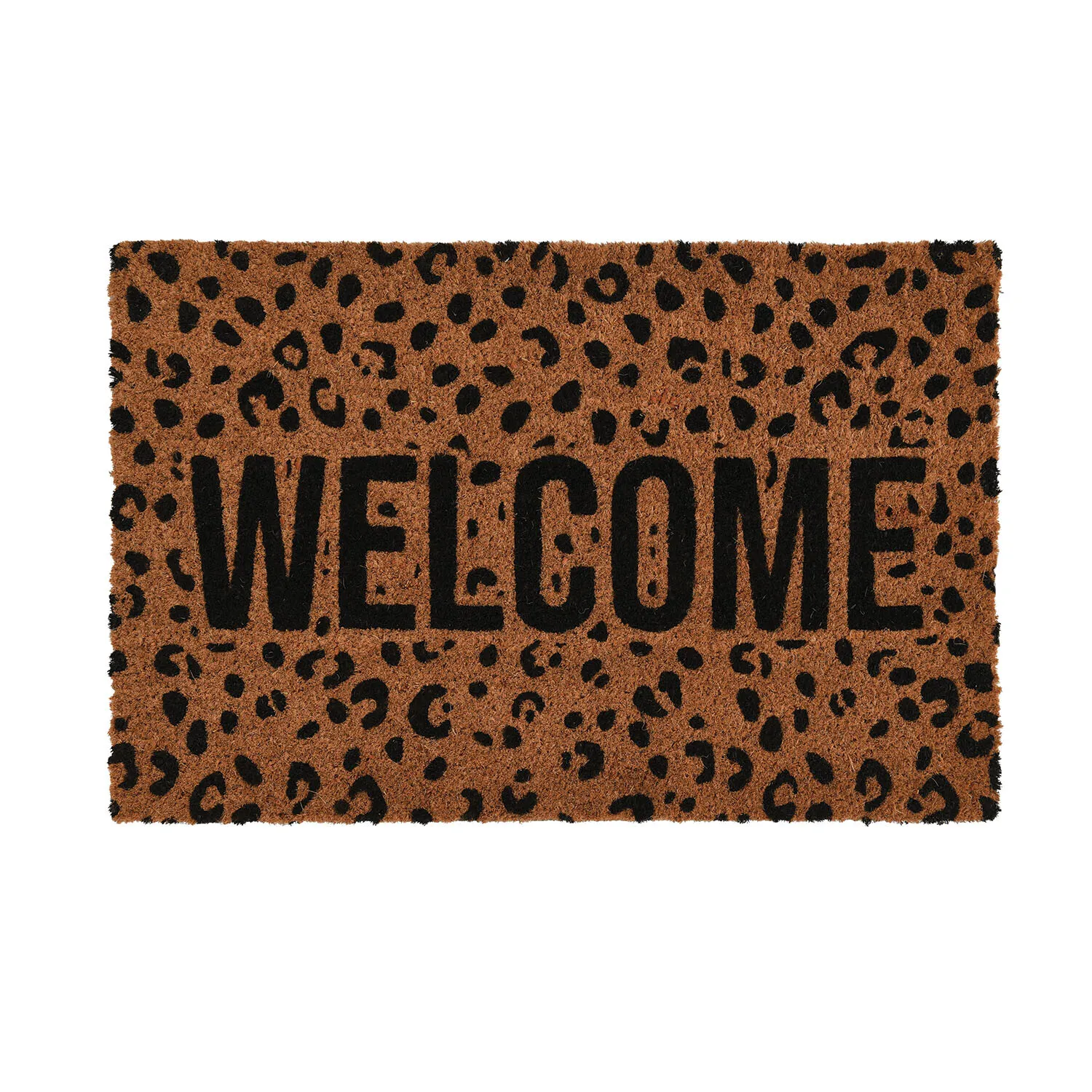 Welcome Printed Coir Door Mat - Brown