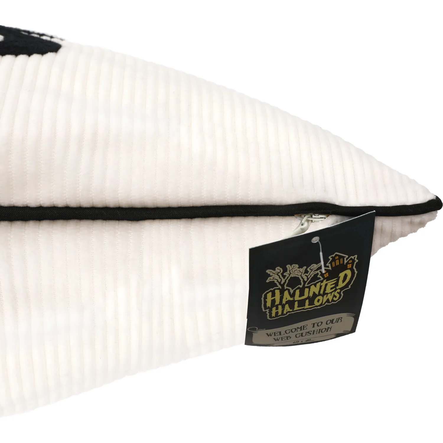 Welcome to Our Web Cushion - White, Black