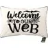 Welcome to Our Web Cushion - White, Black