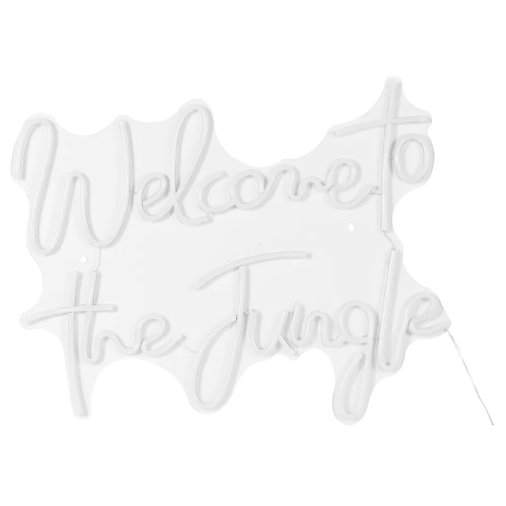 Welcome to the Jungle Neon Sign - White