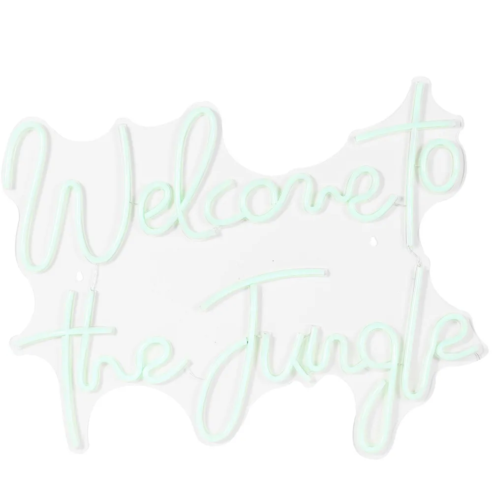 Welcome to the Jungle Neon Sign - White
