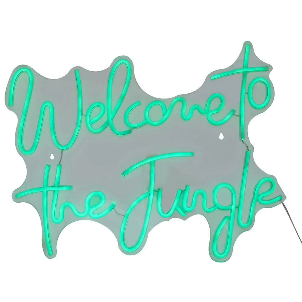 Welcome to the Jungle Neon Sign - White