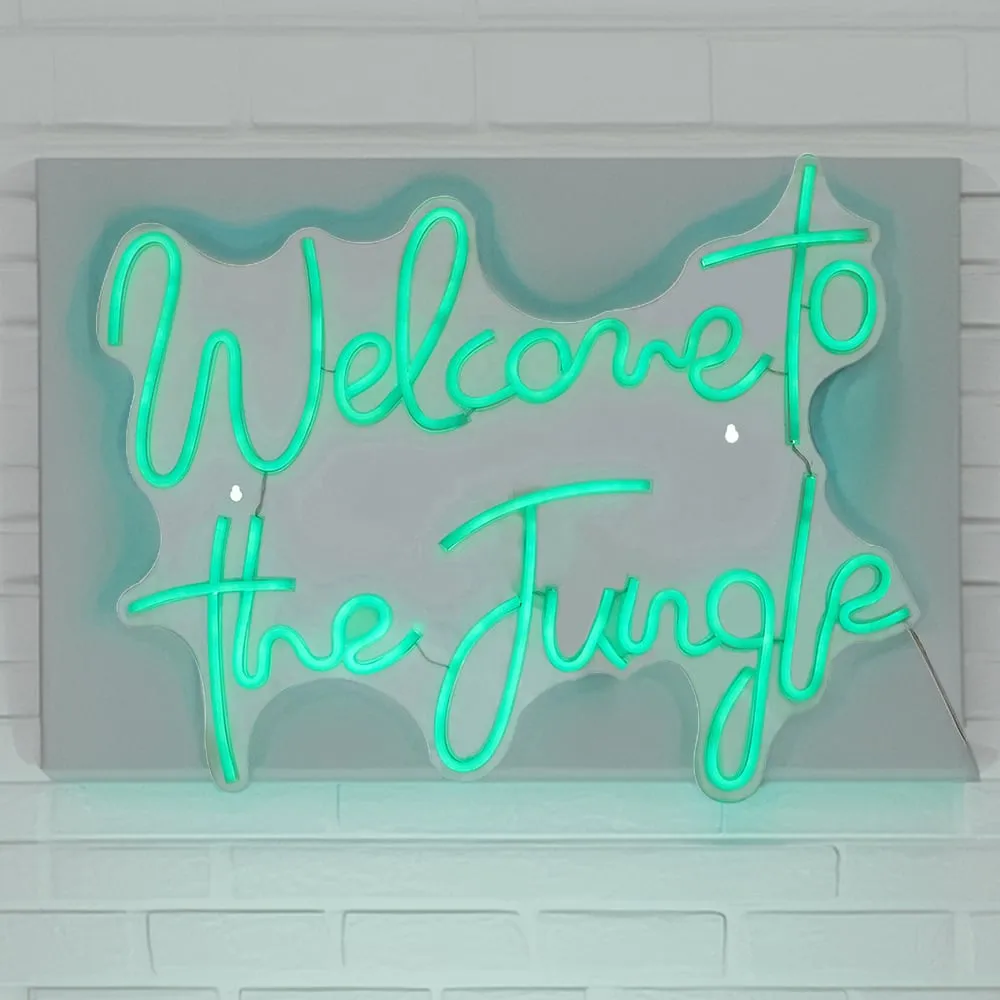 Welcome to the Jungle Neon Sign - White