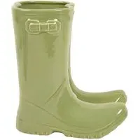 Wellington Boot Vase Ornament 22cm - Green