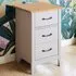 Wembury 3 Drawer Bedside Cabinet - Grey, MDF