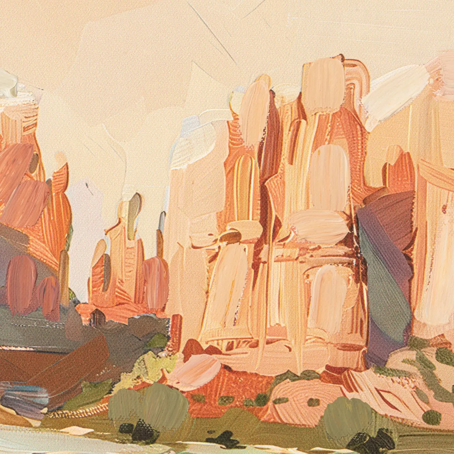 Western Dusk Hand Finished Canvas