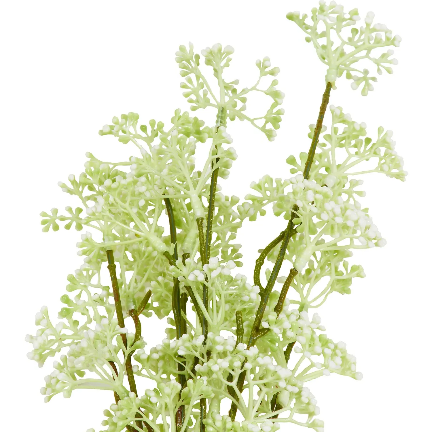 White Berry Single Stem Artificial Flower - White