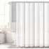 White Stripe PEVA Shower Curtain 180cm - White
