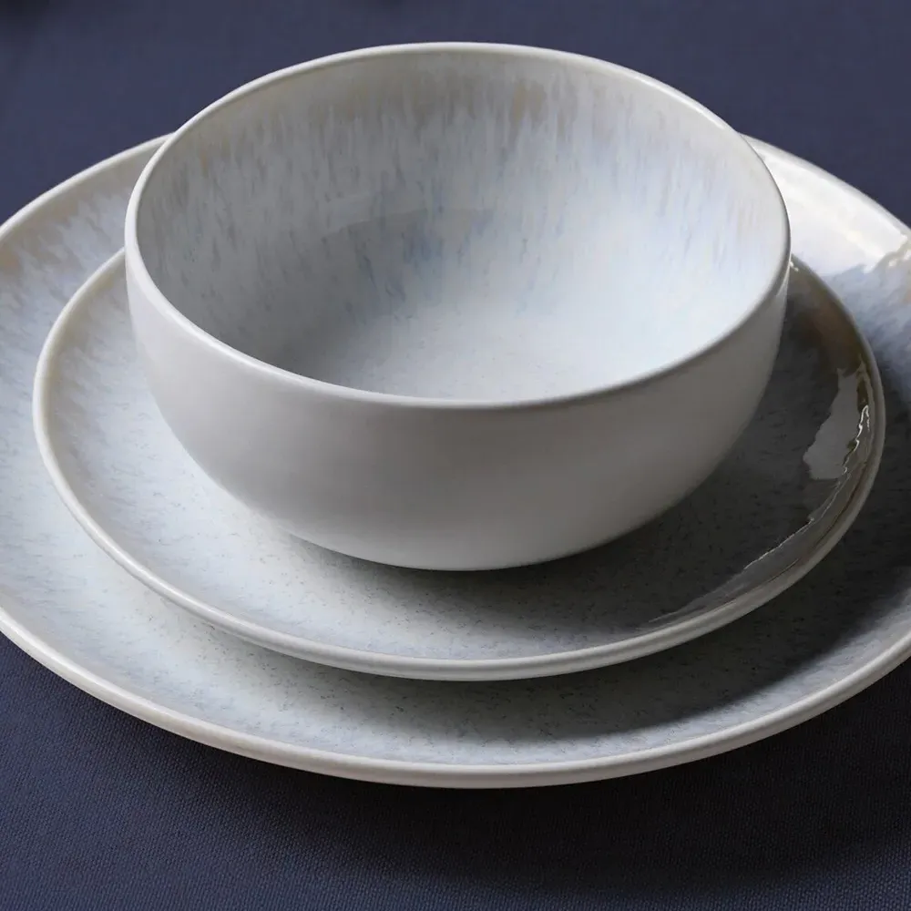 White Textured 12 Piece Dinner Set - White