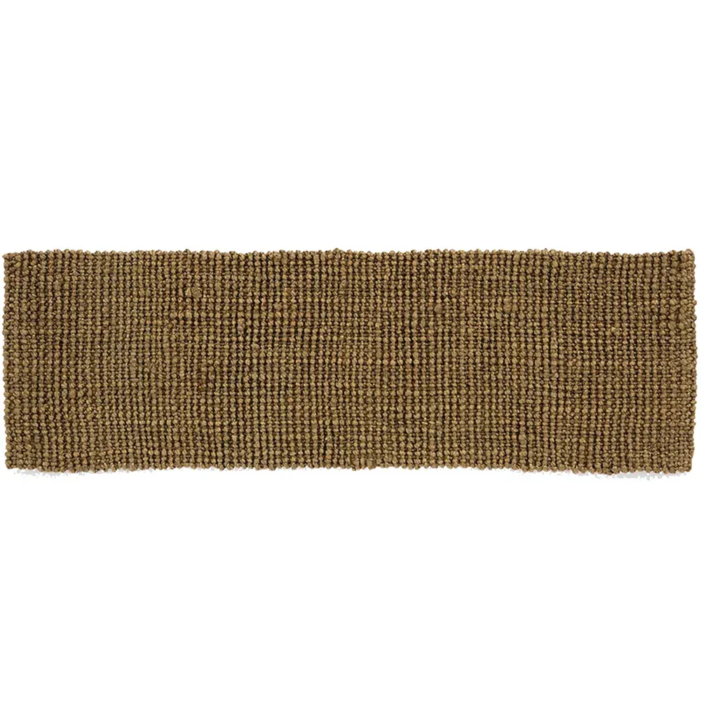 Whitefield Textured Boucle Runner - Green, Jute image