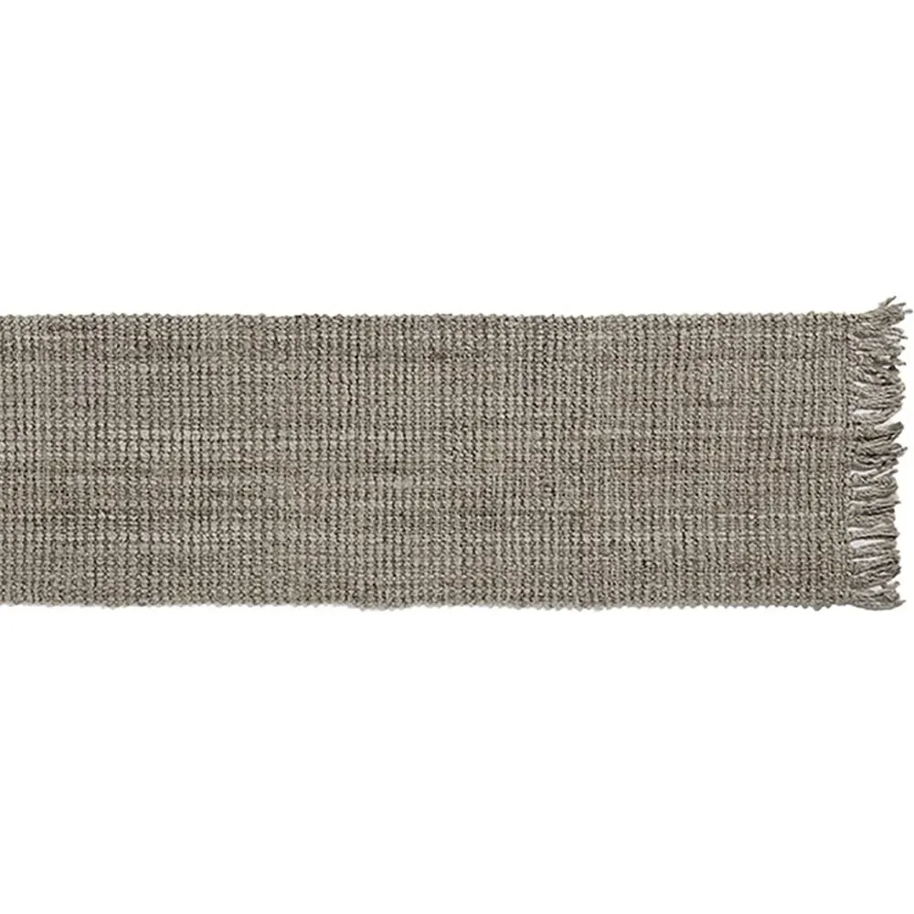 Whitefield Textured Boucle Runner - Grey, Jute