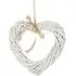 Wicker Heart Decoration - White