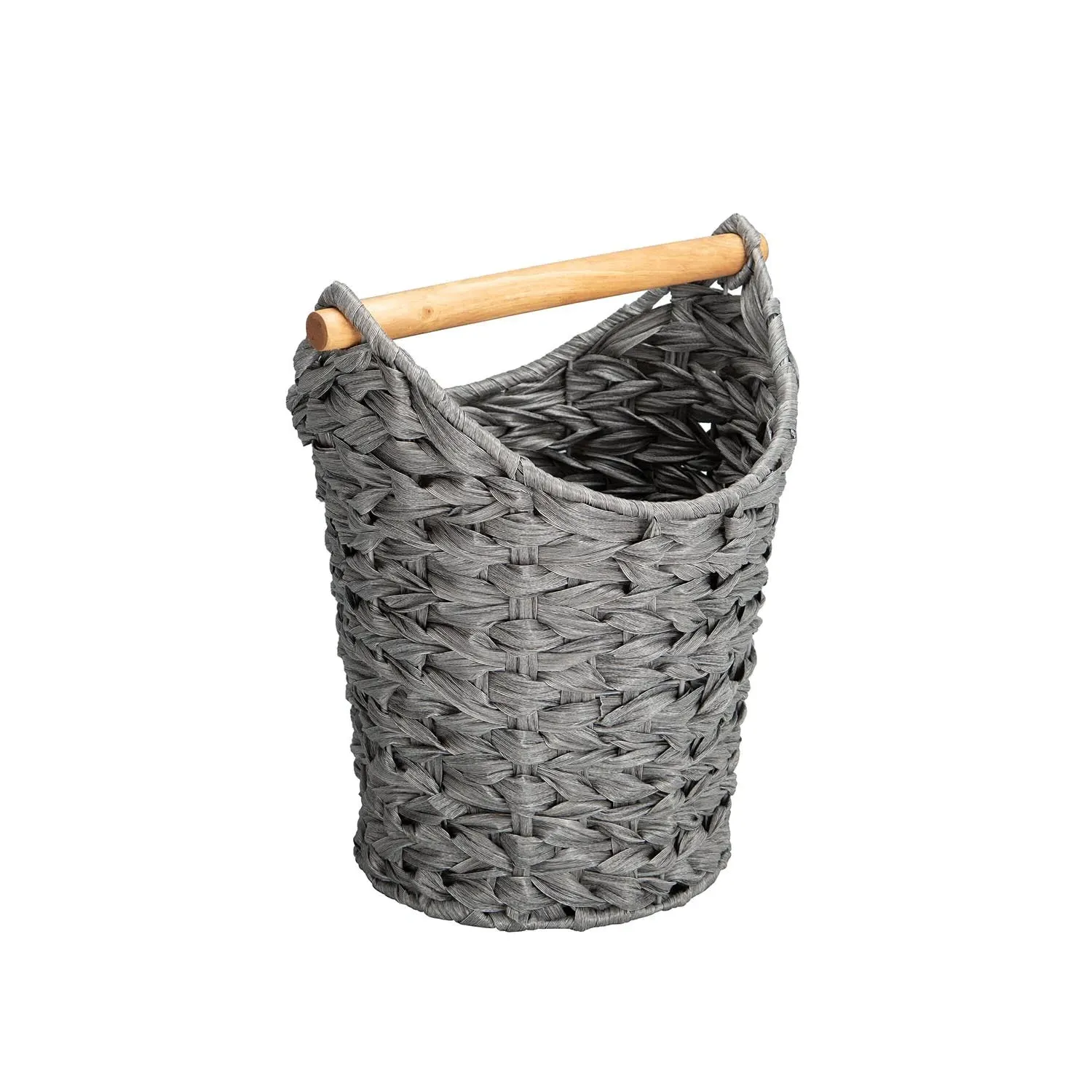 Wicker Toilet Roll Basket - Grey