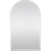 Wide Arch Neon Mirror - Silver