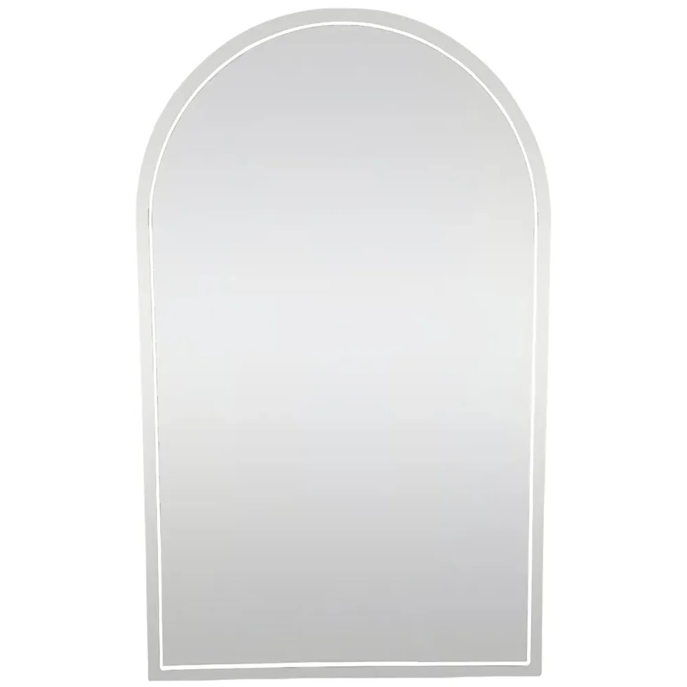 Wide Arch Neon Mirror - Silver image