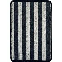 Wide Stripe Doormat - Black