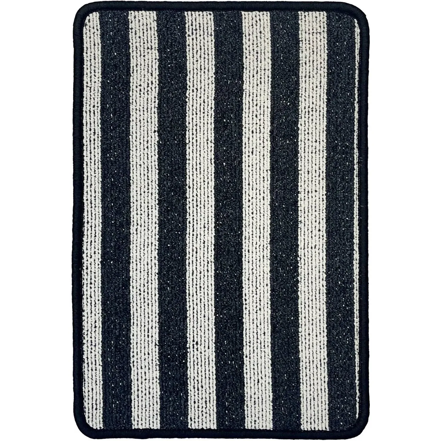 Wide Stripe Doormat - Black