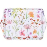 Wild Flowers Trinket Tray - White