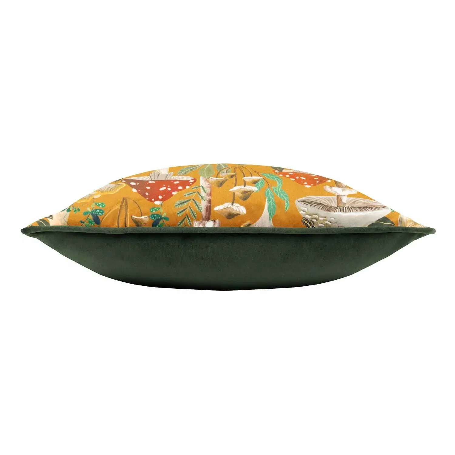 Wild Garden Mushroom Cushion - Ochre