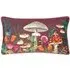 Wild Garden Mushroom Cushion - Plum