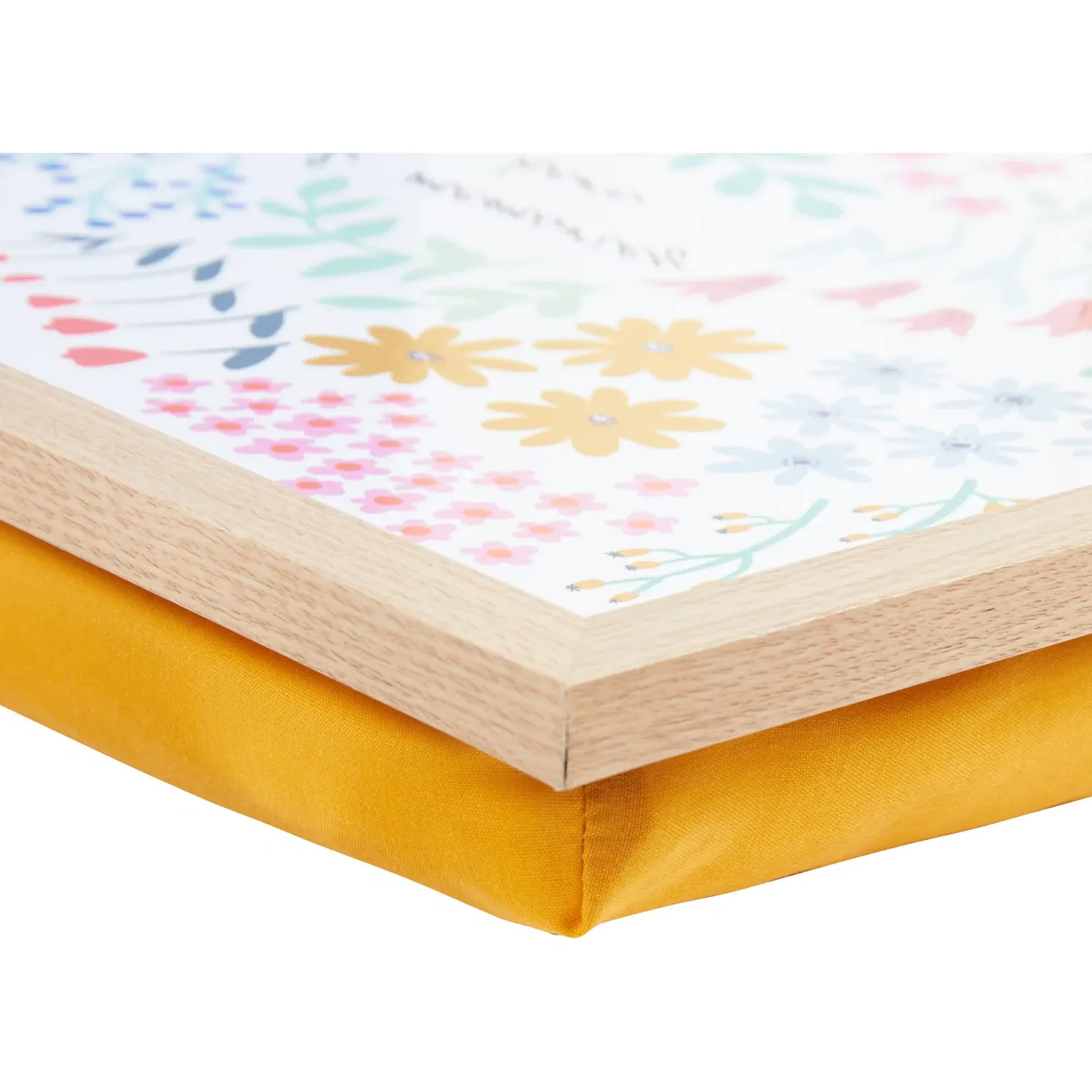 Wildflower Lap Tray with Cushion - Yellow
