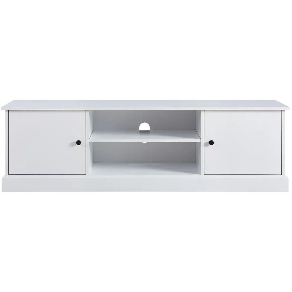 Windsor 2 Door TV Unit with Storage - White