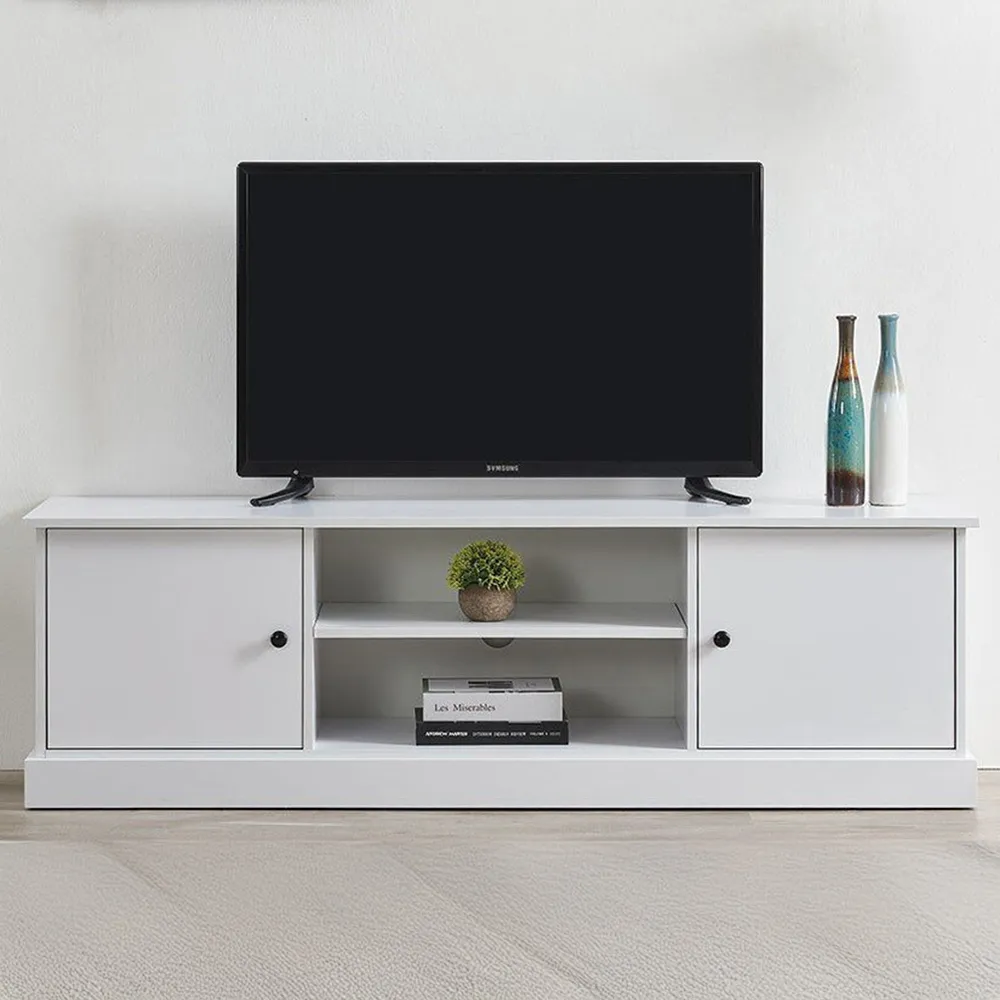 Windsor 2 Door TV Unit with Storage - White image