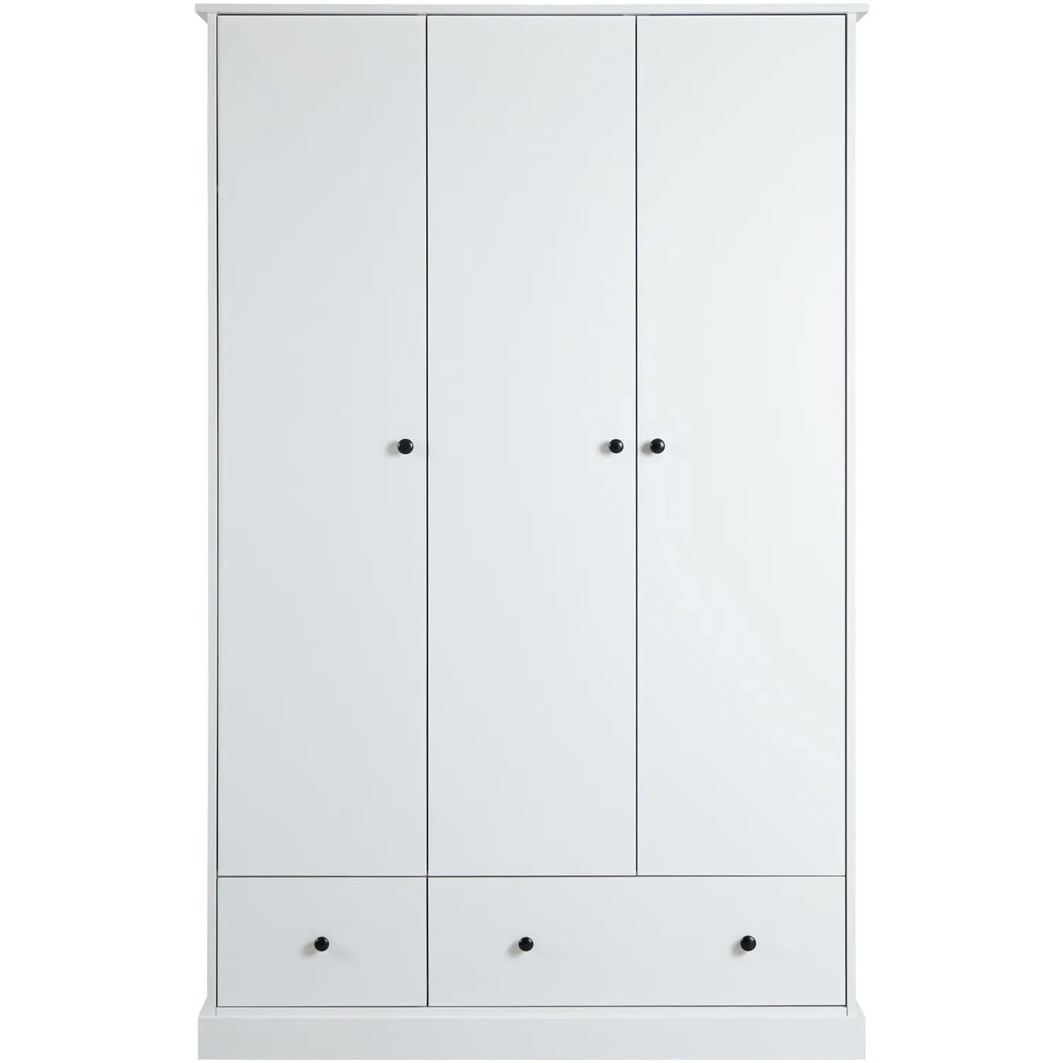 Windsor 3-Door Wardrobe with Drawers - White