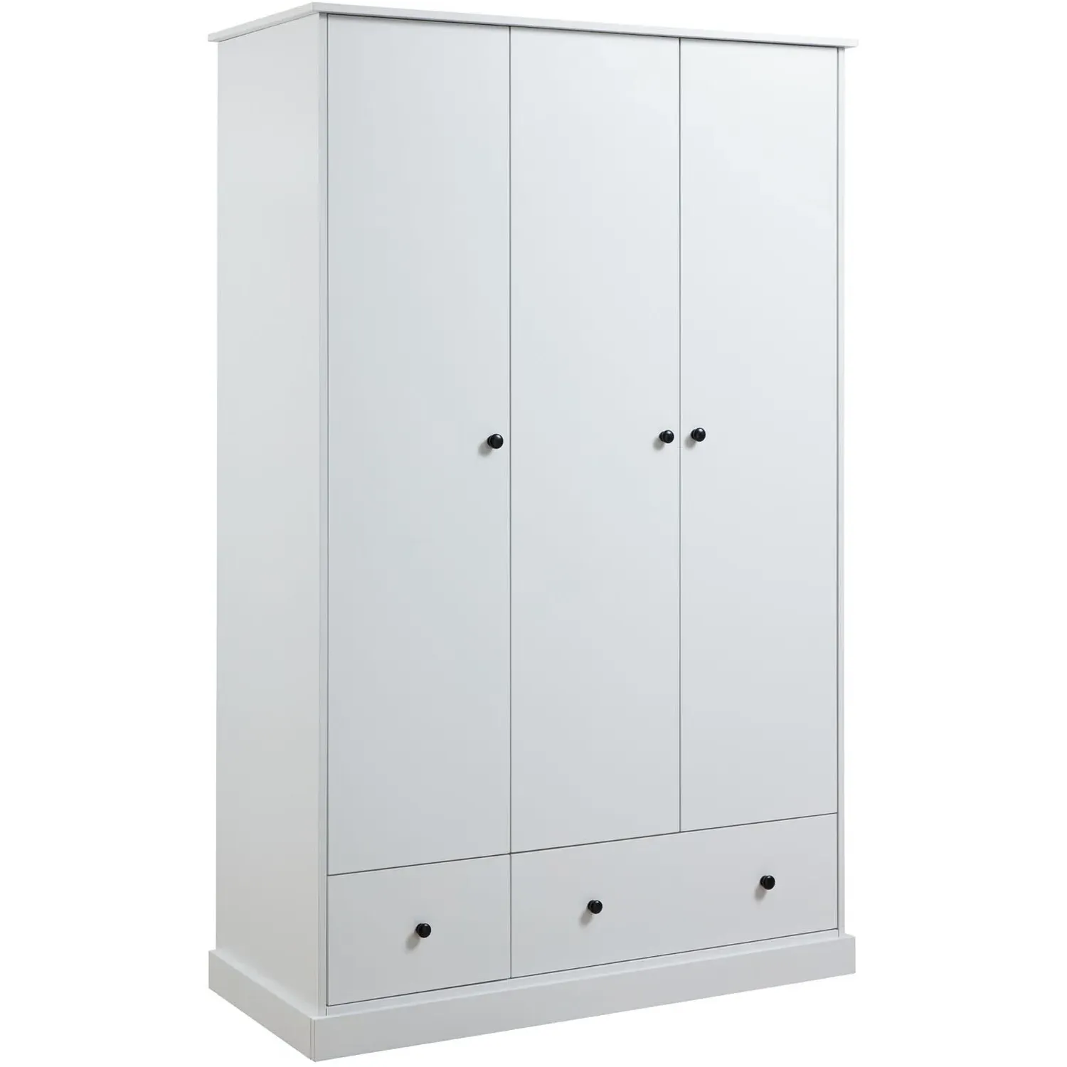Windsor 3-Door Wardrobe with Drawers - White