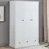 Windsor 3-Door Wardrobe with Drawers - White