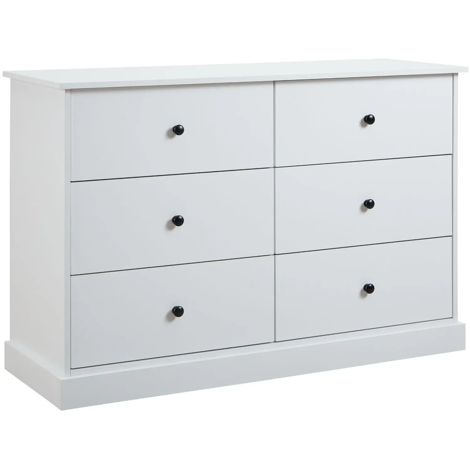 Windsor 6 Drawer Chest of Drawers - White
