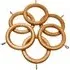 Windsor 6-Pack Curtain Rings - Oak